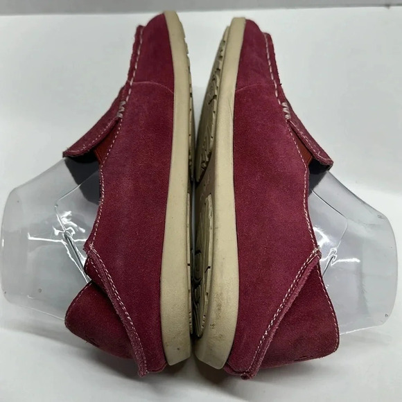 Olukai Nohea Slip On Shoes Loafers Perforated Suede Leather Red Women's Size 8 - Picture 4 of 8